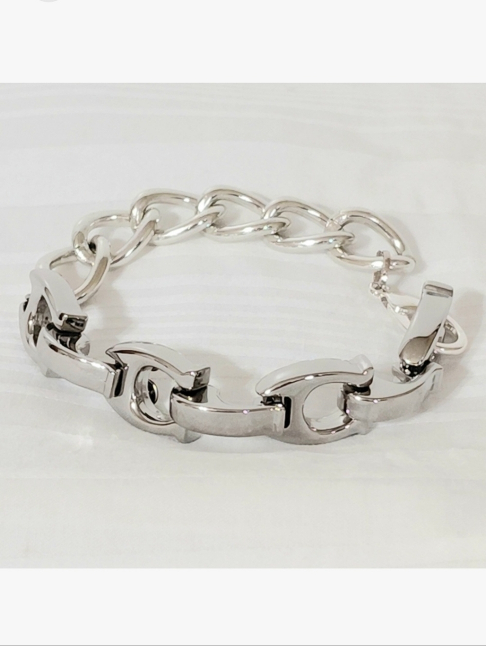 Coach Silver C Logo Bracelet